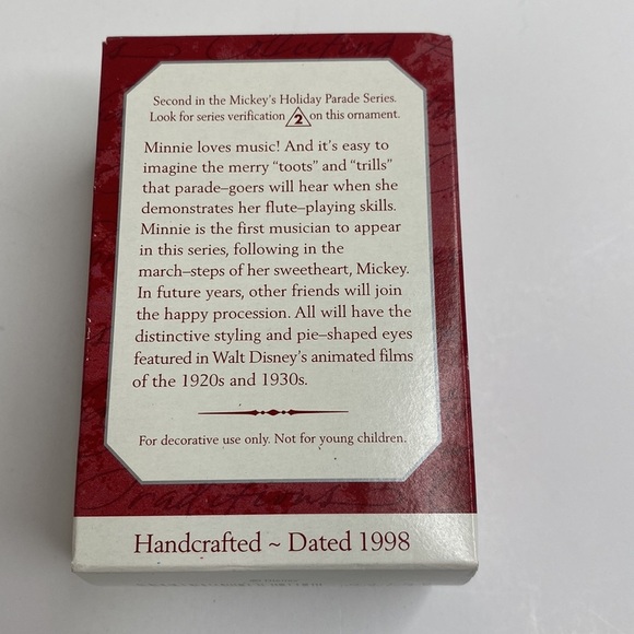 Vintage Minnie Mouse and Baby Mickey HALLMARK KEEPSAKE Lot 2 Christmas Ornaments - Picture 6 of 10